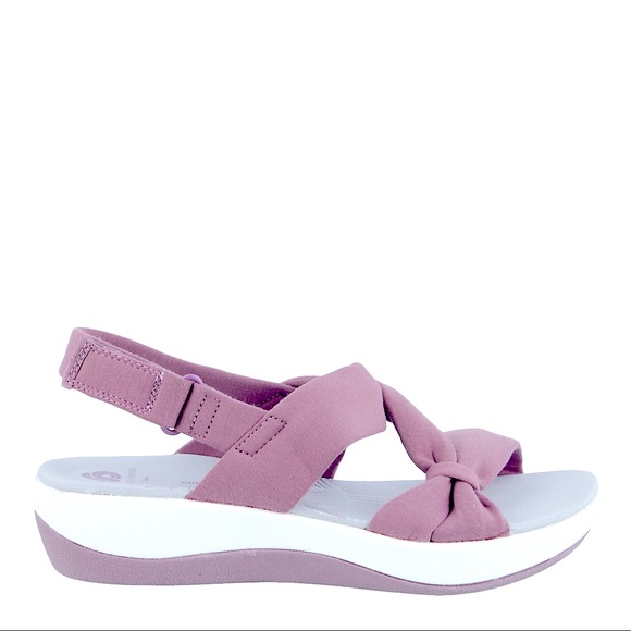 »—Clarks—»Cloudsteppers Adjustable Strappy Cloth Sandals Open-Toe +Soft Cushion - Picture 3 of 16
